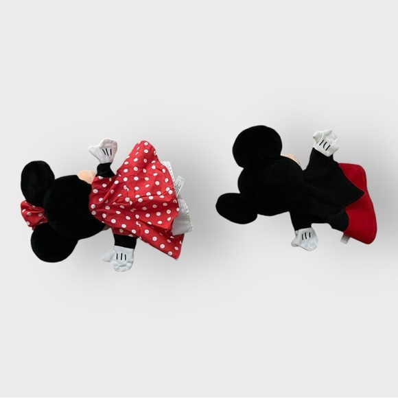 VINTAGE MATTEL 1993 DISNEY Mickey And Minnie Mouse Hand Puppets Pretend Play 9” - Picture 3 of 3